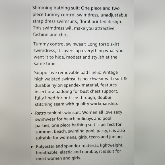 NWOT TIERED SWIM DRESS TANKINI with BOY SHORT - Picture 8 of 12